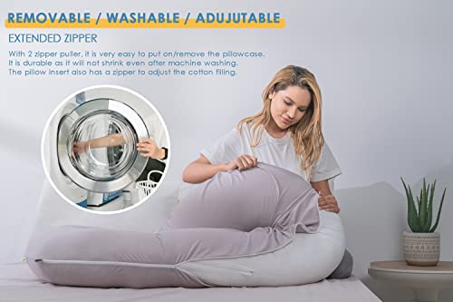 INSEN Pregnancy Pillow Cooling C Shaped for Side Sleeping