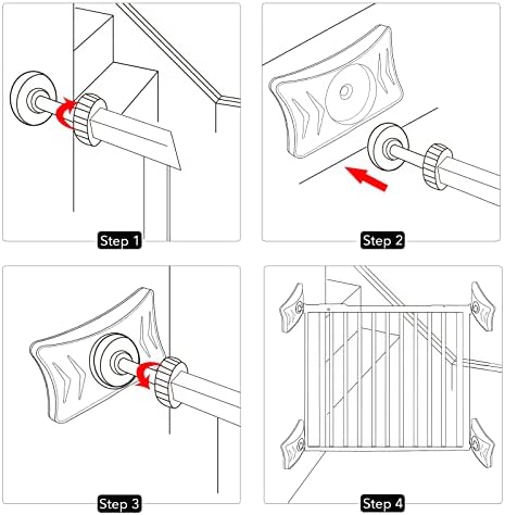 PAWOAH 4-Pack Wall Protector for Baby and Dog Gates