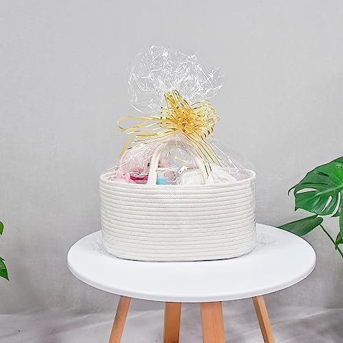 ABenkle Baby Diaper Caddy with Cotton Rope Basket