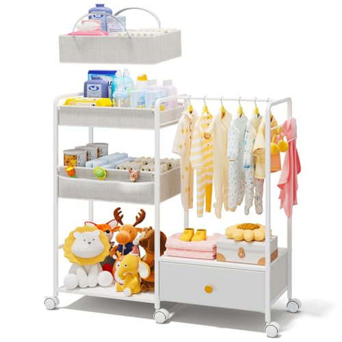 BBLIKE 3in1 Diaper Caddy Organizer with Wheels