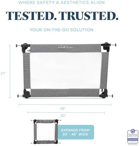 Baby Delight Portable Mesh Baby Gate - Charcoal Tweed