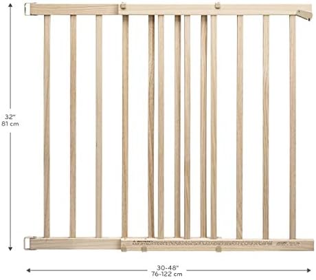 Evenflo Extra Tall Gate for Stairs Tan Wood 1