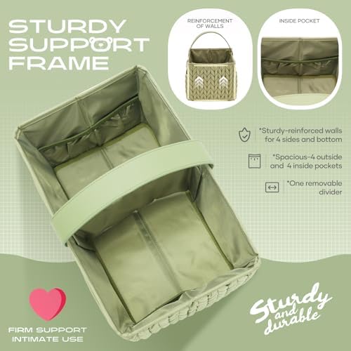 LUKJOJO Luxury Baby Diaper Caddy with Tote Bag