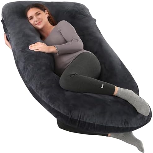Cauzyart U-Shape Pregnancy Pillow with Washable Cover