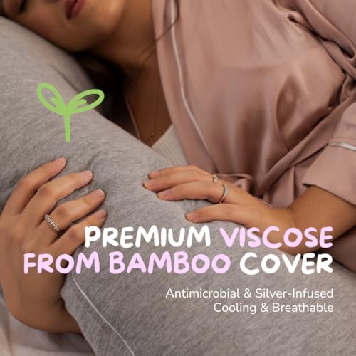 Araluna Adjustable Memory Foam Pregnancy Pillow with Bamboo Cover
