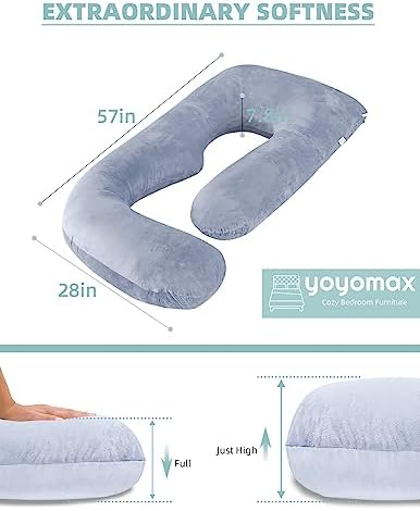 Yoyomax U Shaped Pregnancy Pillow with Removable Cover