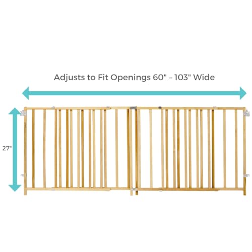 Toddleroo Extra Wide Swing Wooden Gate 27 Tall Hardware Mount