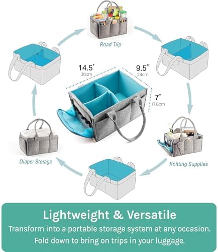 DOAEZ Baby Diaper Organizer Portable Storage Box 1