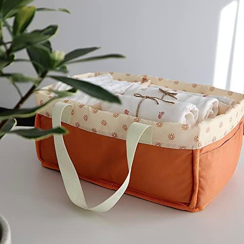 MOMIGO Baby Diaper Caddy Organizer - Portable Nursery Storage Basket