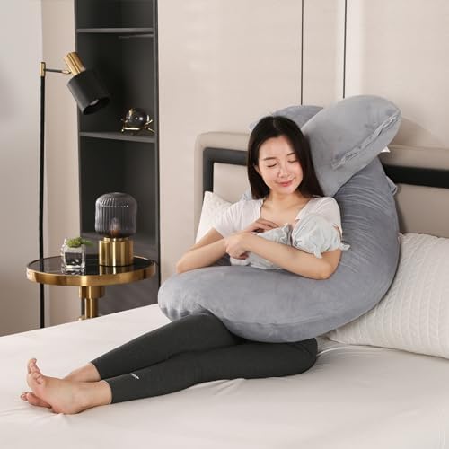 Bllgrass O-Shape Pregnancy Pillow 57 Inch Maternity Support