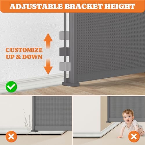 Pawtners 71 Retractable Baby Gate - Grey 1