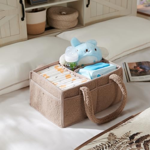 Luxury Little Diaper Caddy Organizer with Removable Dividers 1