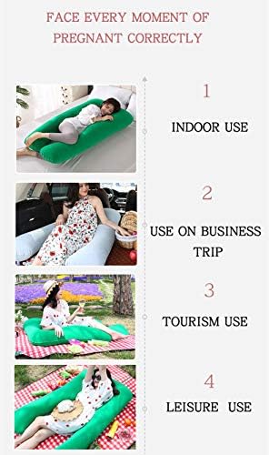 Updated 55 Inch Inflatable Pregnancy Pillow with Flocked Fabric