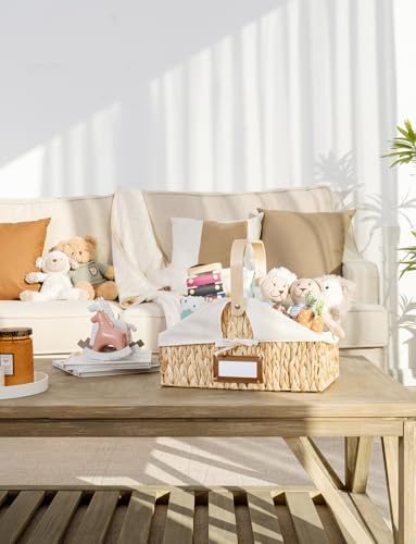 StorageWorks Wicker Diaper Caddy Organizer with Liner