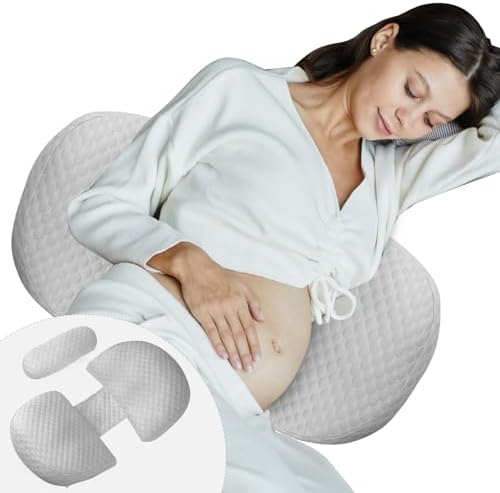 YLMXBZZ Pregnancy Pillow with 30 Slope and Double Sided Support