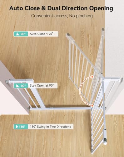 COMOMY 36 Tall Sturdy Baby Gate with Auto Close