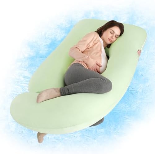 Wndys Dream 60 Inch Pregnancy Pillow with Cooling Velvet Cover