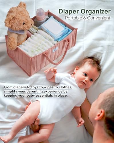 Babyfy Diaper Caddy Organizer Blush Pink