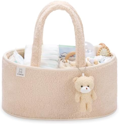 CLYMENE Baby Diaper Caddy Organizer - Ivory 1