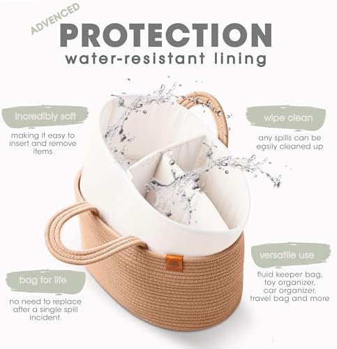 JJOO 2-in-1 Baby Diaper Caddy Organizer