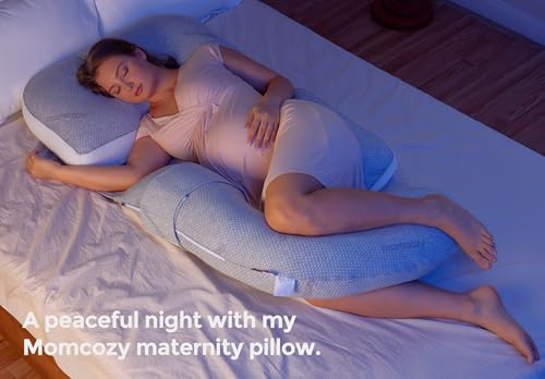 Momcozy G-Shape Pregnancy Pillow with Air Layer Cover