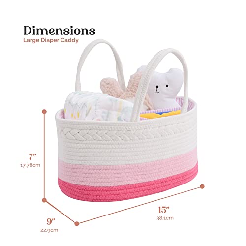 Luxury Little Pink Diaper Caddy Organizer