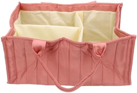 Oreilet Baby Diaper Caddy Organizer Pink