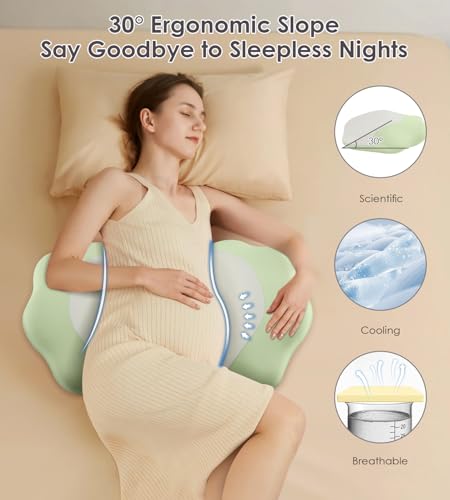 DONAMA Pregnancy Pillow with Cooling Case