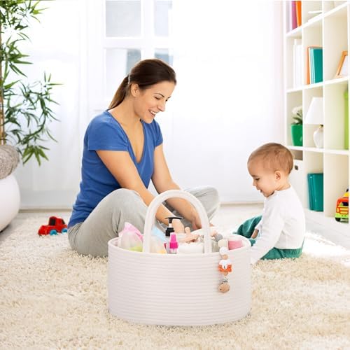 COMSE 2 Pack Baby Diaper Caddy Organizer