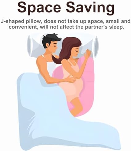 57 Inch J-Shaped Maternity Pillow for Side Sleepers 1