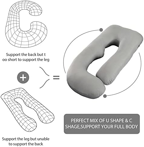 BATTOP Pregnancy Pillow with Cooling Cover 1