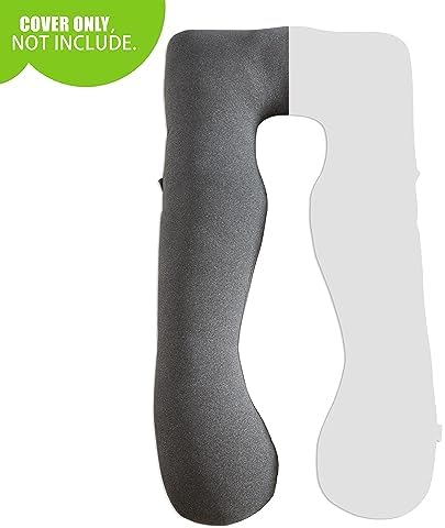 COSMOPLUS U-Shaped Full Body Pillow Case Heather Grey 1
