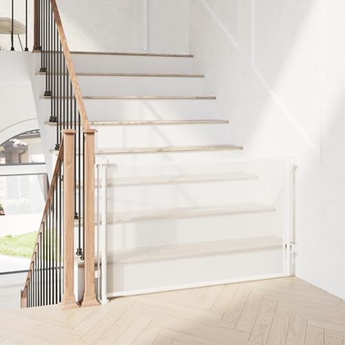 Cumbor 2 Pack Retractable Baby Gates White