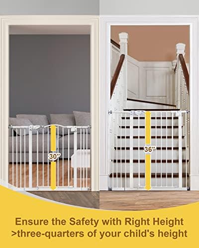 InnoTruth White Dog Gate for Stairs and Doorways