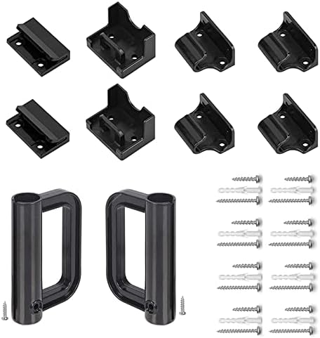 GRENFU Retractable Baby Gate Full Set Hardware Black