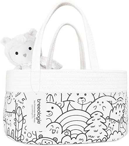 Treeologie Baby Rope Canvas Diaper Caddy Organizer