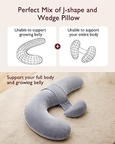 Momcozy Pregnancy Pillow with Adjustable Wedge