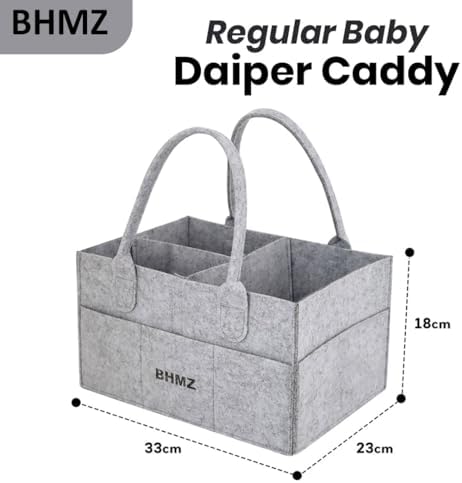 BHMZ Baby Diaper Caddy Organizer - Grey
