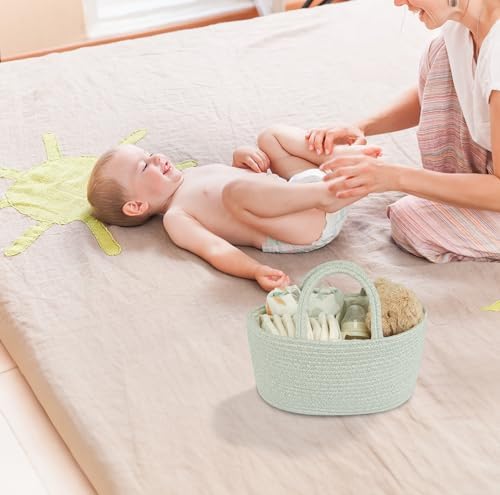 JUNBOLE Diaper Caddy Organizer Portable Tote Bag