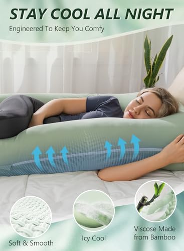 Meiz Pregnancy Pillow U Shaped Cooling Maternity Support
