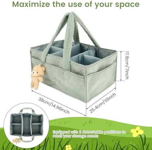 KTZCTPCA Baby Diaper Caddy Storage Basket