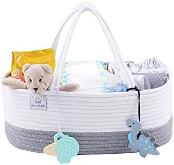 Mila Millie XXL Cotton Rope Diaper Caddy Organizer 1