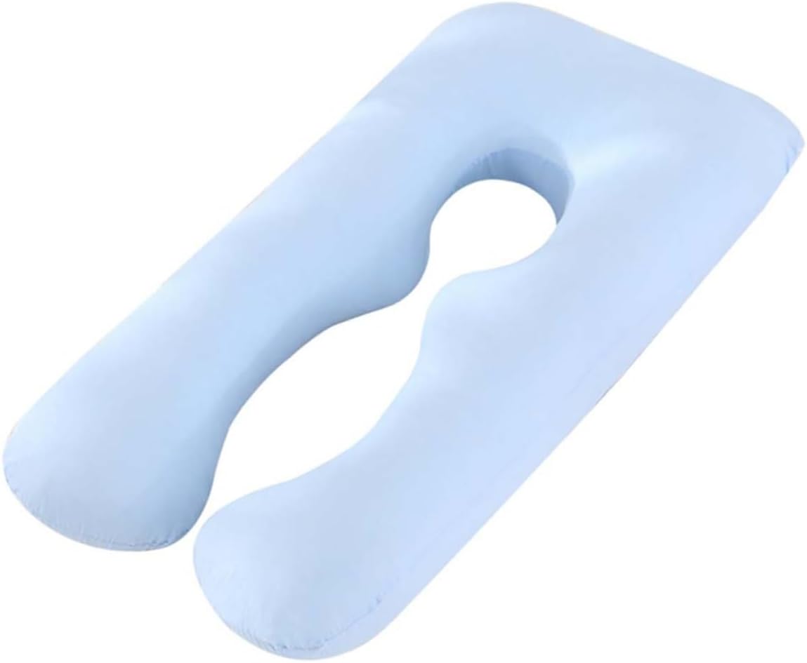 U-Shape Pregnancy Pillow Case - Sky Blue 4842 X 2559 Inches Zipper Design