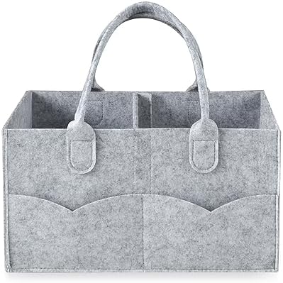 PandaEar Baby Diaper Caddy Organizer Grey