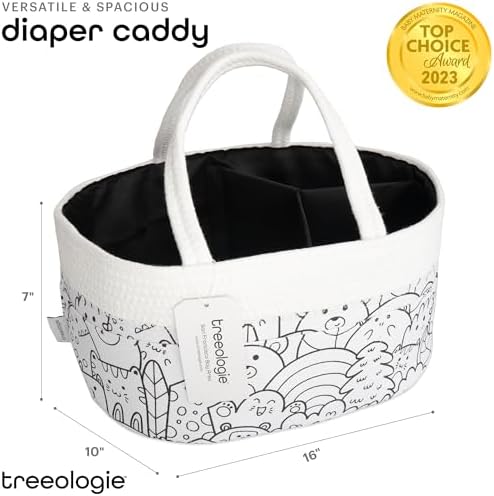 Treeologie Baby Rope Canvas Diaper Caddy Organizer