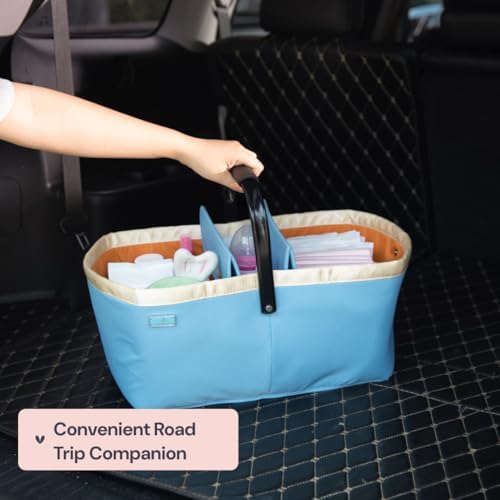BabbleRoo Diaper Caddy - 23L Blue Organizing Basket