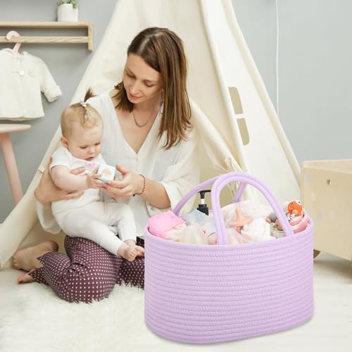 COMSE Large Diaper Caddy Organizer with Dividers