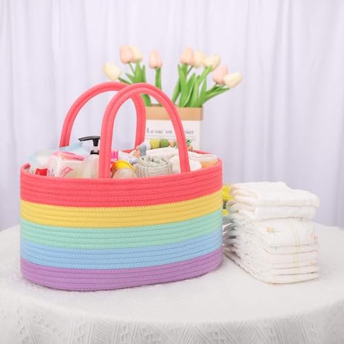 COMSE Large Diaper Caddy with Removable Dividers