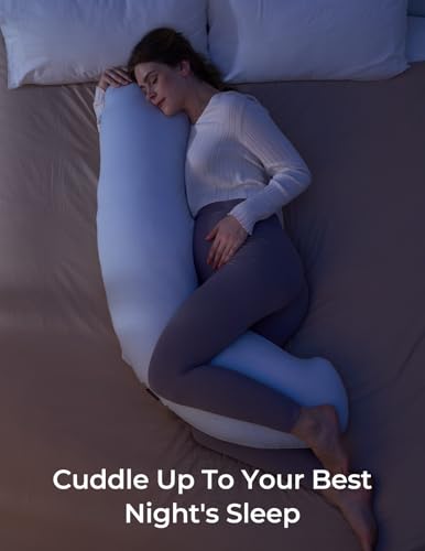 Momcozy Pregnancy Pillow for Side Sleepers Blue