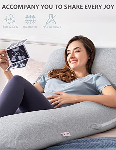 AngQi U Shaped Pregnancy Pillow with Cooling Cover 1
